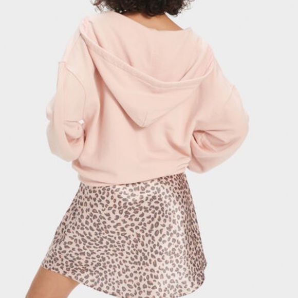 UGG ABBI HALF MOON SLEEVE ROSEWATER HOODIE NWT - Picture 6 of 14